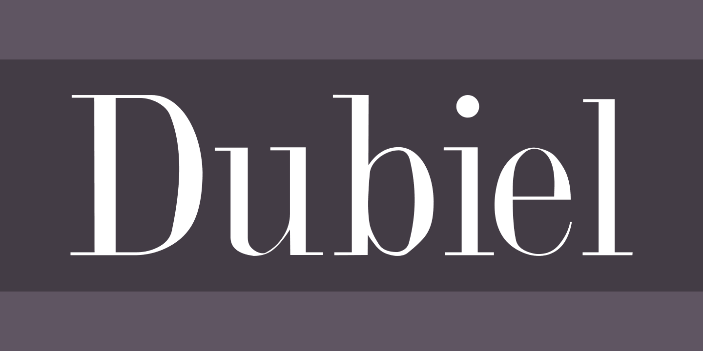 Przykład czcionki Dubiel Plain Regular